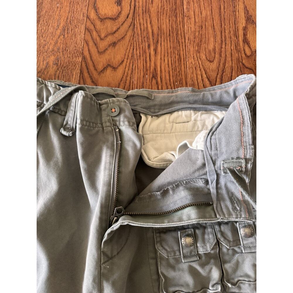 Vintage Polo Ralph Lauren Paratrooper Cargo Shorts Mens 35 Gray Military Utility - Picture 10 of 14